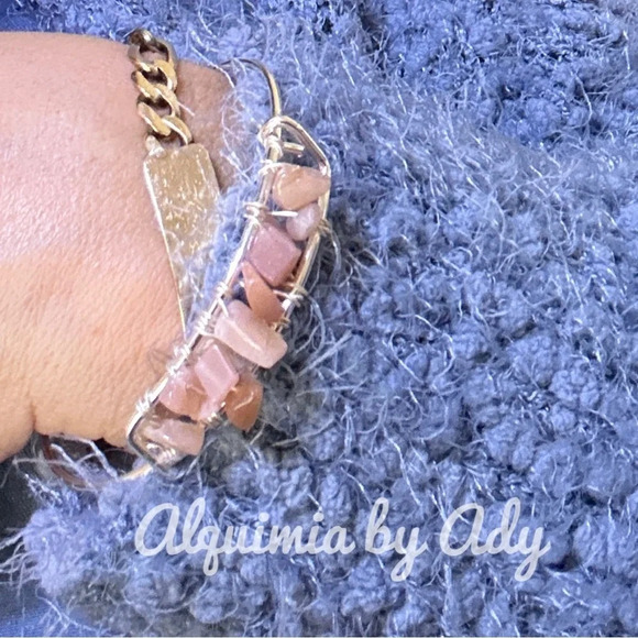 Flower Agate rose gold Victorian gem ring - Picture 9 of 15